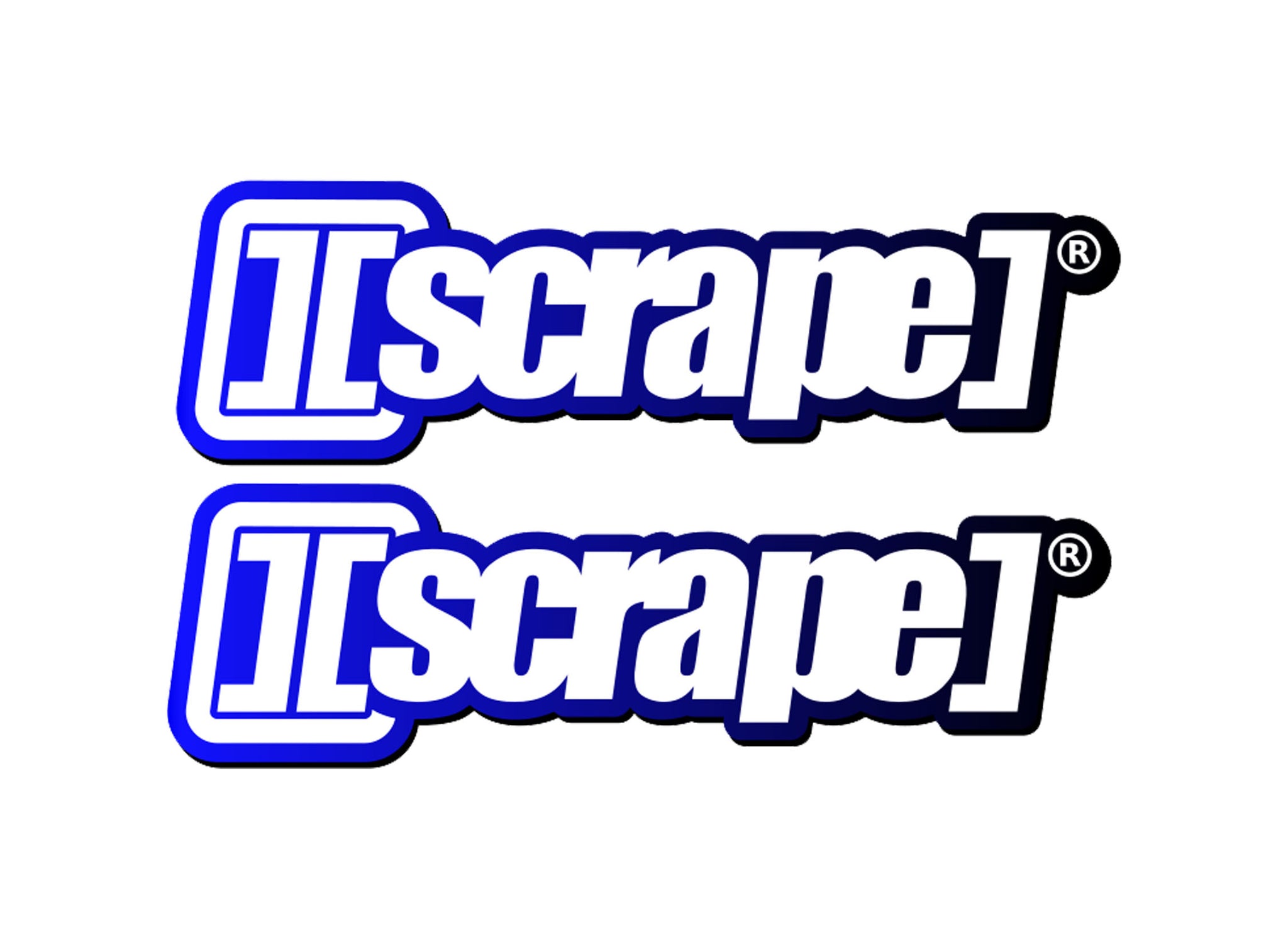 2x Stickers [scrape]® NAVY
