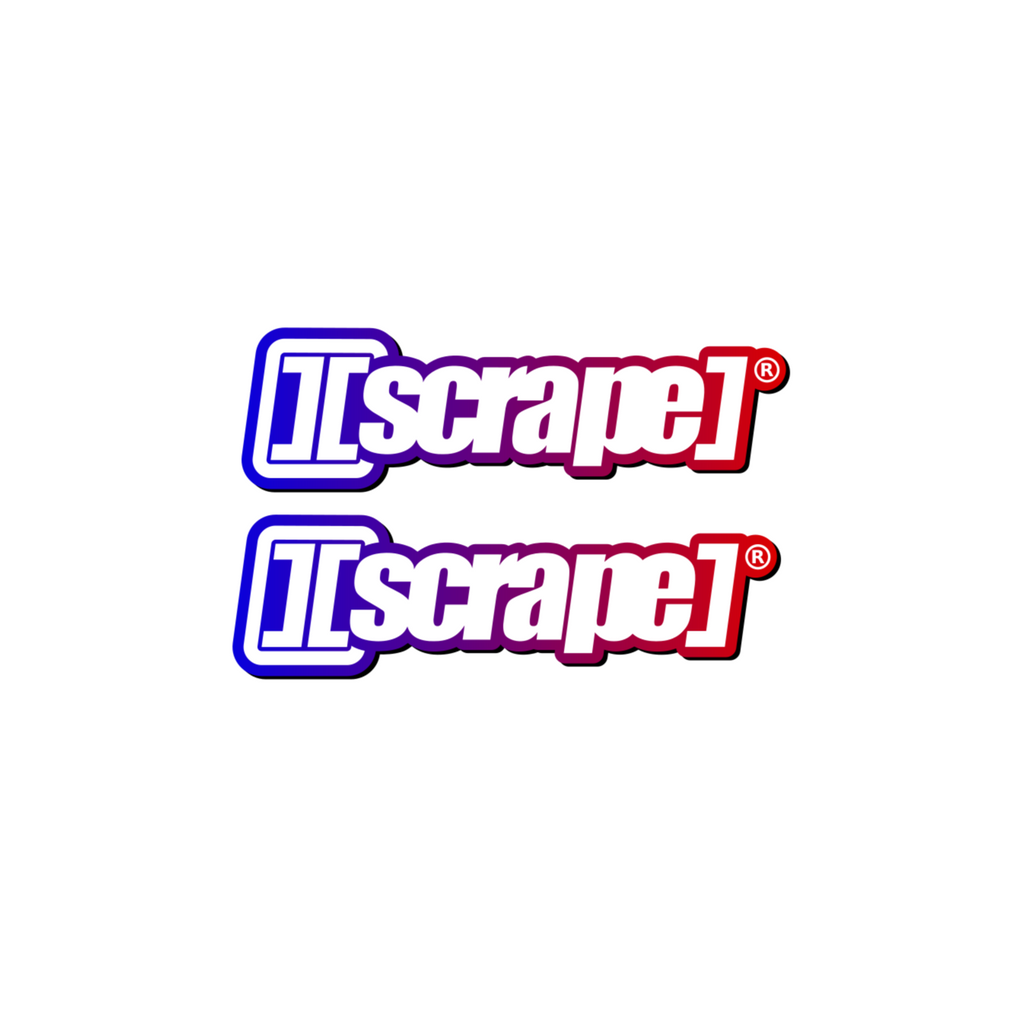 2x Stickers [scrape]® B-RED