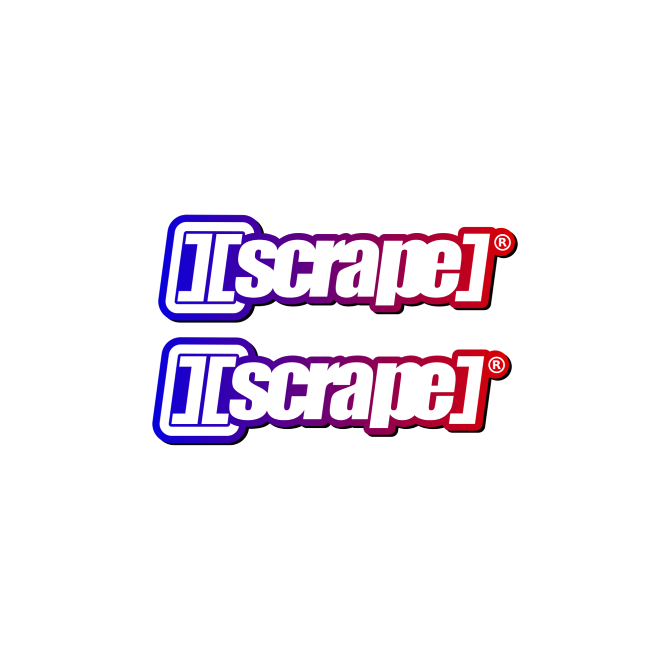 2x Stickers [scrape]® B-RED