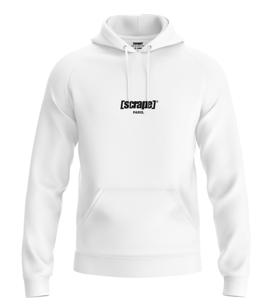 Hoodie [scrape]® PARIS White