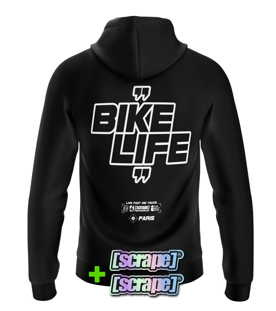 Hoodie [scrape]® BIKELIFE Noir