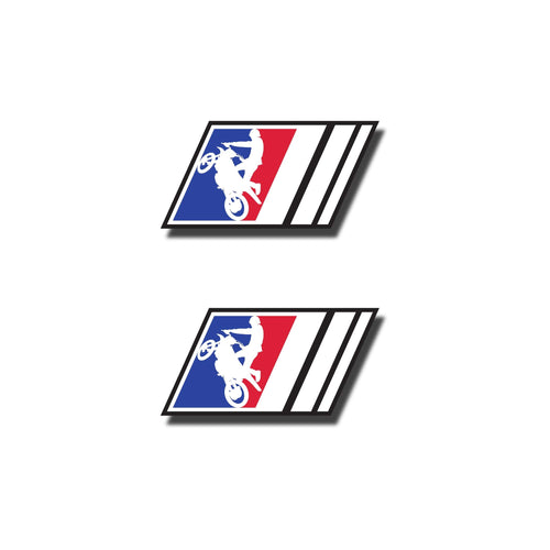 2x Stickers [scrape]® League Motor